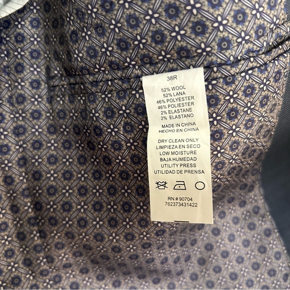 Original penguin men’s navy dark pocket square detail business casual blazer - Picture 6 of 6